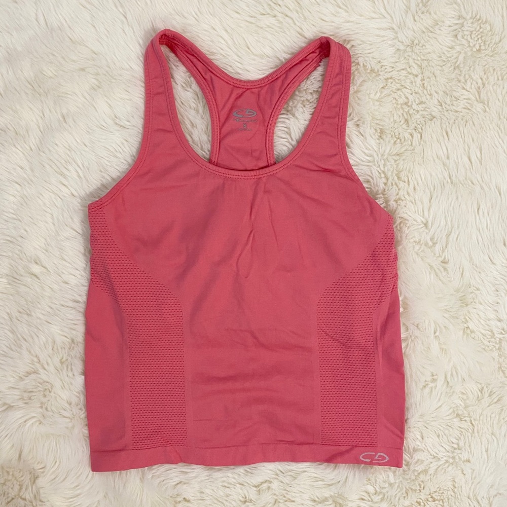Champion pink top and sport bra S